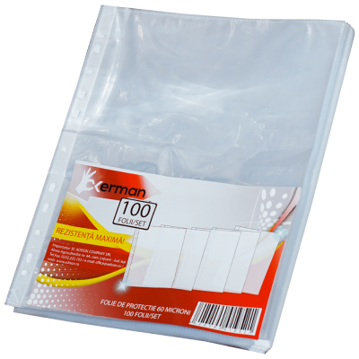 Folii de protectie A4 groase 60 microni 100 buc, Okerman